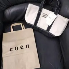 新品キャンバスミニ トートバッグ　coen タグ付きのサムネイル