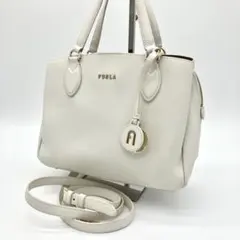 フルラ FURLA 2way ショルダーバッグ ホワイト レザー