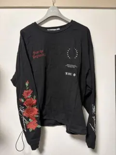 LEGENDA 10周年 薔薇刺繍 スウェット ブラック ロンT ストリートのサムネイル