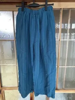 美品】萠 MOYURU モユル ストライプ柄 ワイドパンツ / サルエルパンツ