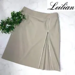レリアン11号ジッパースリットの素敵なベージュのスカートL