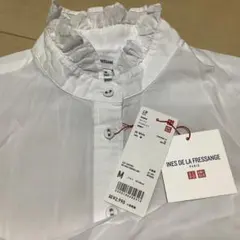 ユニクロ　イネス　INES コットンフリルシャツ M