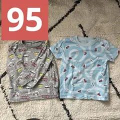 車柄Tシャツ&ロンTセット　95