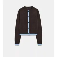 ZARA 完売品 コントラストニットカーディガン S