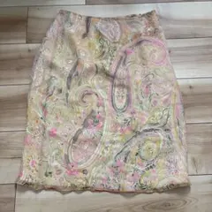 ETRO エトロ 花柄 シルクシフォン スカート 38のサムネイル