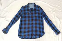 MENS　Gap 1969 青黒チェック柄ネルシャツ L