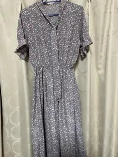 GRL 花柄半袖シャツワンピース Mサイズ 薄紫