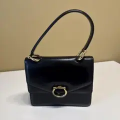 CELINE ブラック ハンドバッグ ゴールド金具