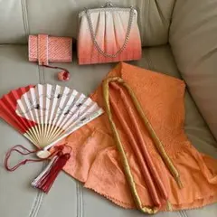 ゆ1918⭐️七五三❤️はこせこセット❤️帯揚げ❤️まるぐけ❤️着物⭐️訳あり⭐️和装小物