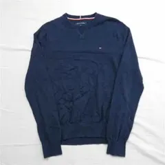 トミー ヒルフィガー クルーネックコットンニット XS ネイビー系 メンズのサムネイル