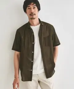 タケオキクチ　接触冷感付き ローン 半袖シャツ