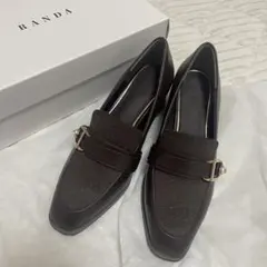 RANDA パールバックルヒールアップローファー　ブラウンのサムネイル