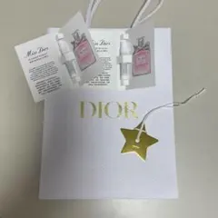 dior ショッパー　ミスディオール　試供品 2個 チャーム付き