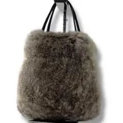 Vintage Real rabbit fur handbag