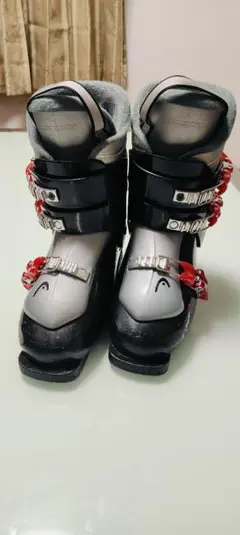 HEAD 子ども用スキー用ブーツ ブラック/シルバー／レッド　23.0〜23.5