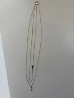 ゴールド　2way アクセサリー　ネックレス　クロス
