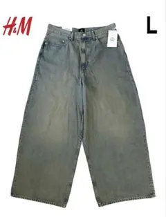 H&M スーパーバギーデニム ダークブルー 30/30 - メルカリ