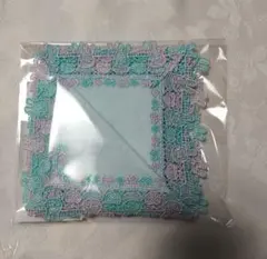 近沢レース　ミッフィー　レース付き水色ハンカチ