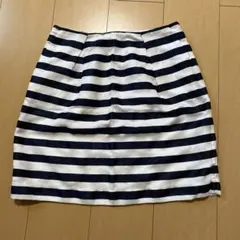 NATURAL BEAUTY BASIC ストライプタイトスカート S