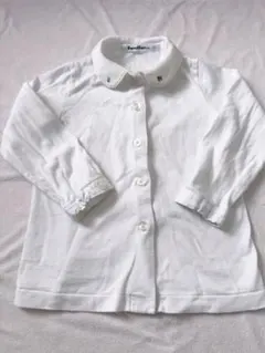 familiar ホワイト長袖シャツ