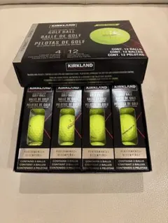 新品　KIRKLAND ゴルフボール 12個入り ネオンイエローのサムネイル