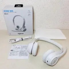 【ほぼ未使用】LogicoolワイヤレスヘッドセットZONE300 ホワイト