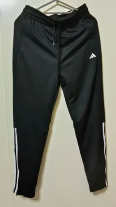 adidas レディース　 ブラック ジャージパンツ 3ストライプ ファスナー付