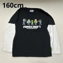 160cm 男の子 マイクラ 長袖Tシャツ ロンT マインクラフト 重ね着風