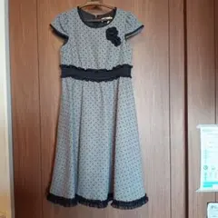 chopin フリル付ドット柄ワンピース140cm