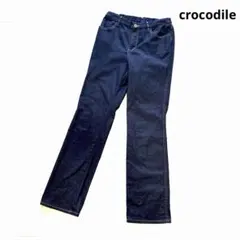 ★未使用に近い極美品★ crocodile パンツ デニム ズボン 刺繍ロゴ