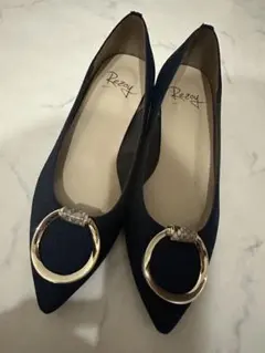 オープントゥパンプス　R&E ローヒールパンプス　REZOY 最終値下げ！