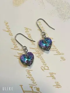 10.5㎜ヴィトラルライトハートスワロフスキーのピアス