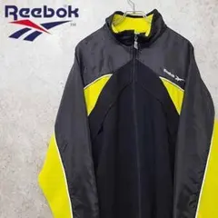 古着 リーボック ナイロン ジャージ ブラック×イエロー L 90s