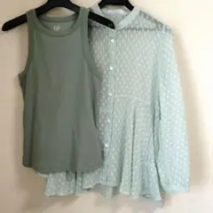 chocol raffine robe ブラウスとGAPタンクトップのセットのサムネイル