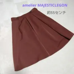 amelier　レディース　膝丈スカート　プリーツスカート ブラウン　М〜Lのサムネイル