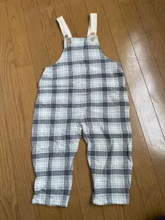 チェック柄オーバーオール　110cm