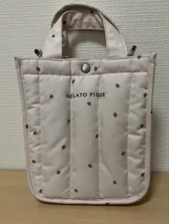 GELATO PIQUE ストロベリー柄 キルティングバッグ