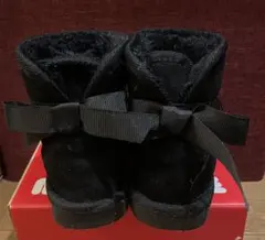 プティマイン　ブラックリボン付きブーツ　15cm