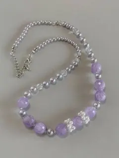 アクセサリー63 ラベンダーアメジストのネックレス