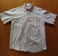 SOUTIENCOL ストライプ 半袖シャツ