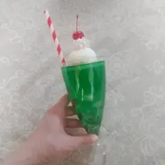 食品サンプル　クリームソーダ