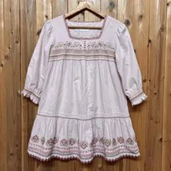 新品未使用　ピンクハウス　刺繍ロゴ七分チュニック 新品未使用 ピンクハウス 刺繍ロゴ七分チュニック 新品未使用