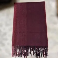 極美品　未使用品　FURLA バーガンディ マフラー　　100% カシミヤ