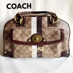 レア　COACH コーチY2K シグネチャー サッチェル ハンドバッグ 馬車ロゴ
