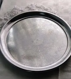 フランス　装飾　シルバープレート　丸型