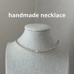 【No.8】新作!! シルバーネックレス チョーカー　マザーオブパールネックレス
