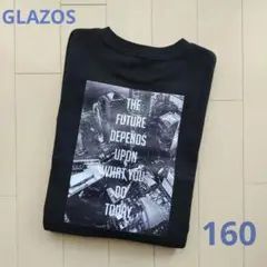 美品【 GLAZOS 】グラソス バックフォト トレーナー　160