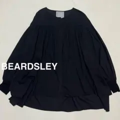 『美品』BEARDSLEY ビアズリー 袖リブギャザーブラウス 洗える 伸縮性のサムネイル