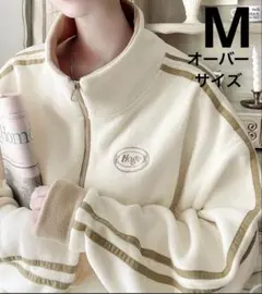 《JaVa ジャバコラボ》 フリース オーバーサイズ ハーフジップ プルオーバー