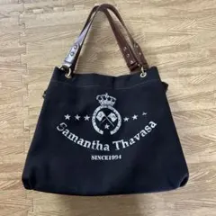 Samantha Thavasa トートバッグ 黒 キャンバス
